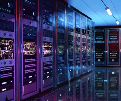 Server racks in a cloud data center